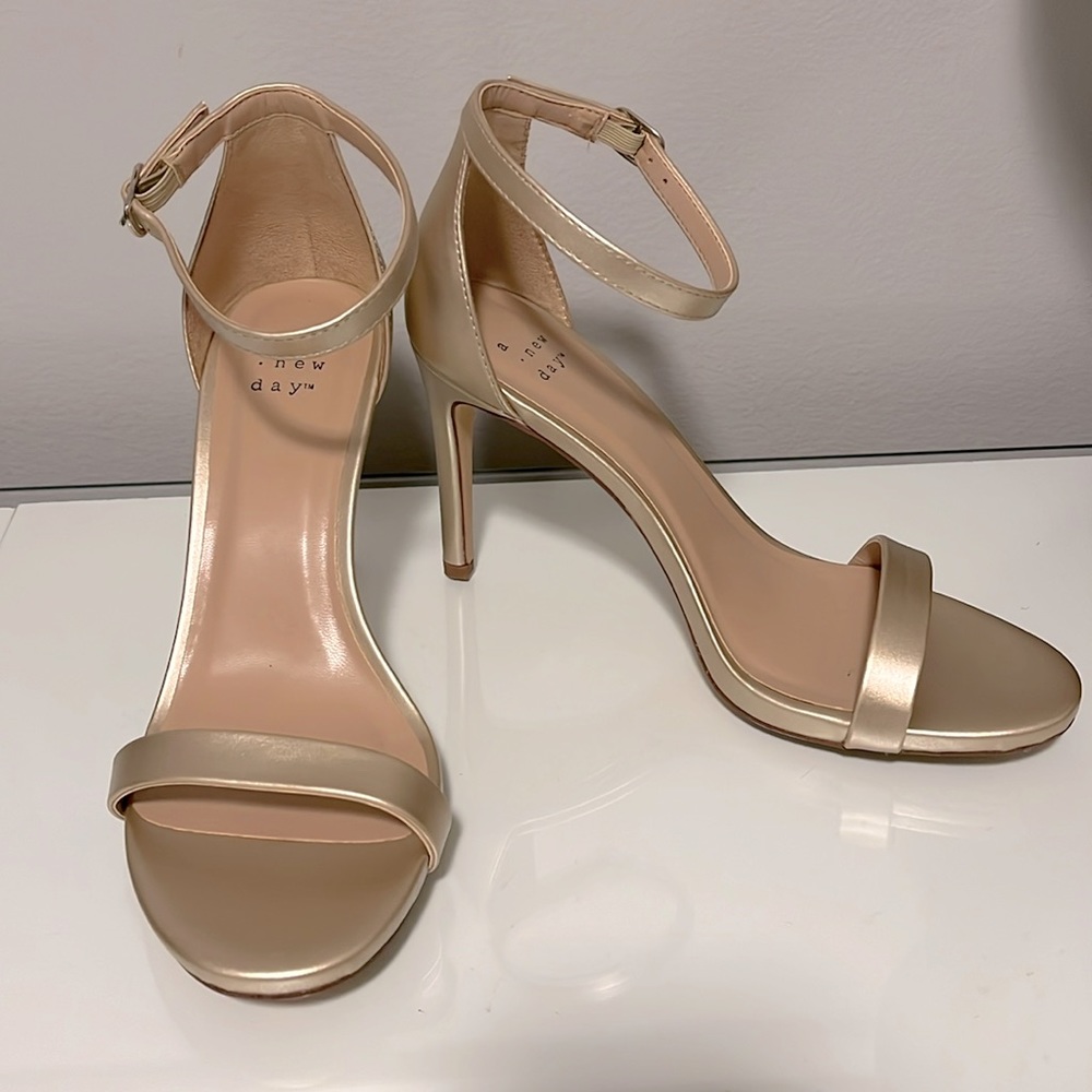 Gold Strappy Heels